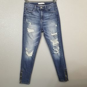 KanCan Women's Skinny Jeans Zipper Ankles sz 27